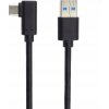 PremiumCord ku31cz2bk USB typ C/M zahnutý konektor 90° - USB 3.0 A/M, 2m