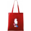 Jednorožec prdí - Taška bavlnená - 42 x 38 cm ( Červená )