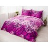 XPOSE® Bavlnené obliečky AMÉLIA na dve postele - fialové 140x200 cm, 70x90 cm, Bavlna + Predĺžená možnosť vrátenia tovaru do 50 dní