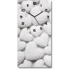 Nástenné hodiny tiché Biele pozadie srdce 30x60 cm
