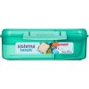 Sistema Delený desiatový box Lunch Bento s nádobou na jogurt a 2 tácky 1,65 l, mätová