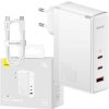 Baseus GaN5 Pro 2xUSB-C + USB, 140 W, biela CCGP100202
