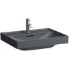 LAUFEN Meda závesné umývadlo s otvorom, s prepadom, 600 x 460 mm, matná grafitová, H8101137581041