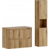 Comad Kúpeľňová zostava Nova s doskou a skrinkami 80 cm dub coast evoke