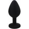 Análny kolík Black M Jeweled Silicone Butt Plug