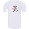 NU. BY HOLOKOLO Cyklistické tričko s krátkym rukávom - PEDAL POWER - biela XL-165cm
