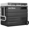 BestBerg BBPF-65D Dvojzónová prenosná kompresorová chladnička / 40 l + 16,7 l / 60 W / čierna/sivá