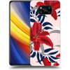 Picasee silikónový čierny obal pre Xiaomi Poco X3 Pro - Red Lily