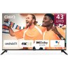 CHiQ U43H7A – UHD LED bezrámčeková Smart televízia s Android 11, 43” (109 cm), čierna, Dolby Audio 8592344203527