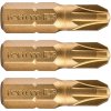 FORTUM hrot krížový pozidriv, sada 3ks, PZ 3 x 25 mm, titán. úprava, S2 4741373