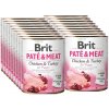 BRIT PATÉ & MEAT KURČA A MORKA PRE ŠTENIATKA 18x800g