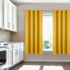 Krátky jednofarebný záves - Žltý Uchytenie závesu: Riasiaca páska 1