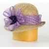 Karpet Dámsky klobúk zdobený sinamay - fialová 55