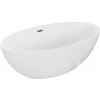 MEXEN/S - Nike voľne stojaca vaňa 175 x 100, biela, sifón a prepad grafit metal 54071751000-95