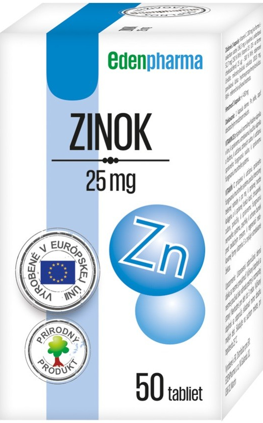 EdenPharma Zinok 25 mg 50 tabliet od 4,99 € - Heureka.sk