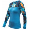 SENSOR MERINO IMPRESS dámske tričko dl.rukáv modrá/universe Veľkosť: XL termobielizeň