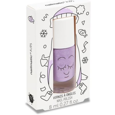 Nailmatic Kids lak na nechty pre deti odtieň Piglou - lilac glitter 8 ml