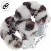 Shots Fluffy Putá Snow Leopard - odolné putá s kožušinou