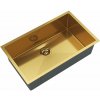 Gamma Gamma, 1-komorový nerezový drez 750x450x210 mm, zlatá matná, GMA-S7545-GD
