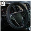 4CARS POŤAH VOLANTU 37-39CM pravá koža čierny s modrým obšitím 95040
