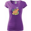 Kapybara a vtáčik Pure dámske tričko Fialová