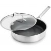 GreenPan Nerezová hlboká panvica s hybridným keramickým nepriľnavým povrchom Thermobond, kolekcia Apex, 24 cm CC010198-001