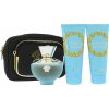 Versace Dylan Turquoise darčeková sada pre ženy toaletná voda 100 ml + sprchový gél 100 ml + telové mlieko 100 ml + kozmetická taška