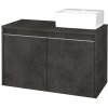 Dreja Skrinka pod umývadlo VISIT SZD2 80 (umývadlo Gladi) - D16 Tmavý betón / Úchytka T34 - nerez / D16 Tmavý betón / Pravé
