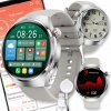 Inteligentné hodinky INDYGO 4 PRO OKRÚHLE SMART ZDRAVIE PL ŠPORTOVÉ strieborné