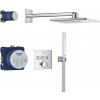 Grohe Vitalio SmartActive - Sprchový set s termostatom pod omietku, 31x31 cm, 2 prúdy, chróm - 34875000