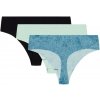 Dámske tangá Under Armour Pure Stretch No Show Thong - Print 3Pack Enamel Blue L
