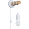 Nástenné svietidlo E27 LED Eos závesné x1 biele + WD zástrčka
