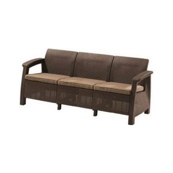 ALLIBERT POHOVKA CORFU II MAX LOVE SEAT BROWN + BEIGE