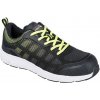 PORTWEST Obuv FT15 Steelite Tove Trainer S1P, polobotka s ocelovou špicí a stélkou POR-FT15BGN47 Černá/zelená 47