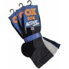Active pánske bavlnené elastické športové členkové ponožky OXSOX Mix farieb 39-42 3 páry
