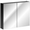 ArtCom Zrkadlová skrinka SANTA FE Black 84-80 | 80 cm