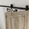 Vidaxl Posuvné dvere s kovaním ESG sklo a hliník 76x205 cm