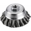 Extol Kartáč hrnčekový M14 vrkočový, dvojradový, oceľový drôt 0,5mm, 80mm 17009
