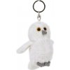 Teddies Sova snežná prívesok plyš 8x6cm biela