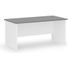 Kancelársky písací stôl PRIMO WHITE, 160x80 cm, biela/grafit