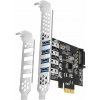 AXAGON radič do PCIe pre 4x USB 3.2 Gen1 / PCEU-43RS / SP & LP