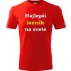 Červené tričko najlepší lesník na svete - darčeky pre lesníkov XL