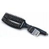 Olivia Garden Fingerbrush Combo Medium Black kefa na vlasy so štetinami z nylonu a diviaka
