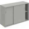 Hobis Policová skriňa Strong, 120x76,8x40 cm, sivá/sivá