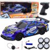 RC športové auto s podsvietenou karosériou a driftom – modré