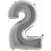 BP Balón číslo 2 malé strieborné 35 cm