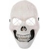 Verk Desivá svietiaca maska ​​lebka bielostrieborná