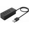 Orico W5P-U2-030 HUB adaptér USB - 4x USB 2.0, čierny