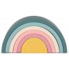 PETITE&MARS Hračka silikónová skladacia Rainbow Misty Green 12m+ 599817