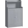 Kúpeľňová skrinka, Kúpeľňový úložný diel s 2 dverami, sivá